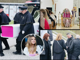 VIDEO: Růžová rakev. Pohřeb influencerky Míny (†23): Plakali úplně všichni. Toto napsali na rakev